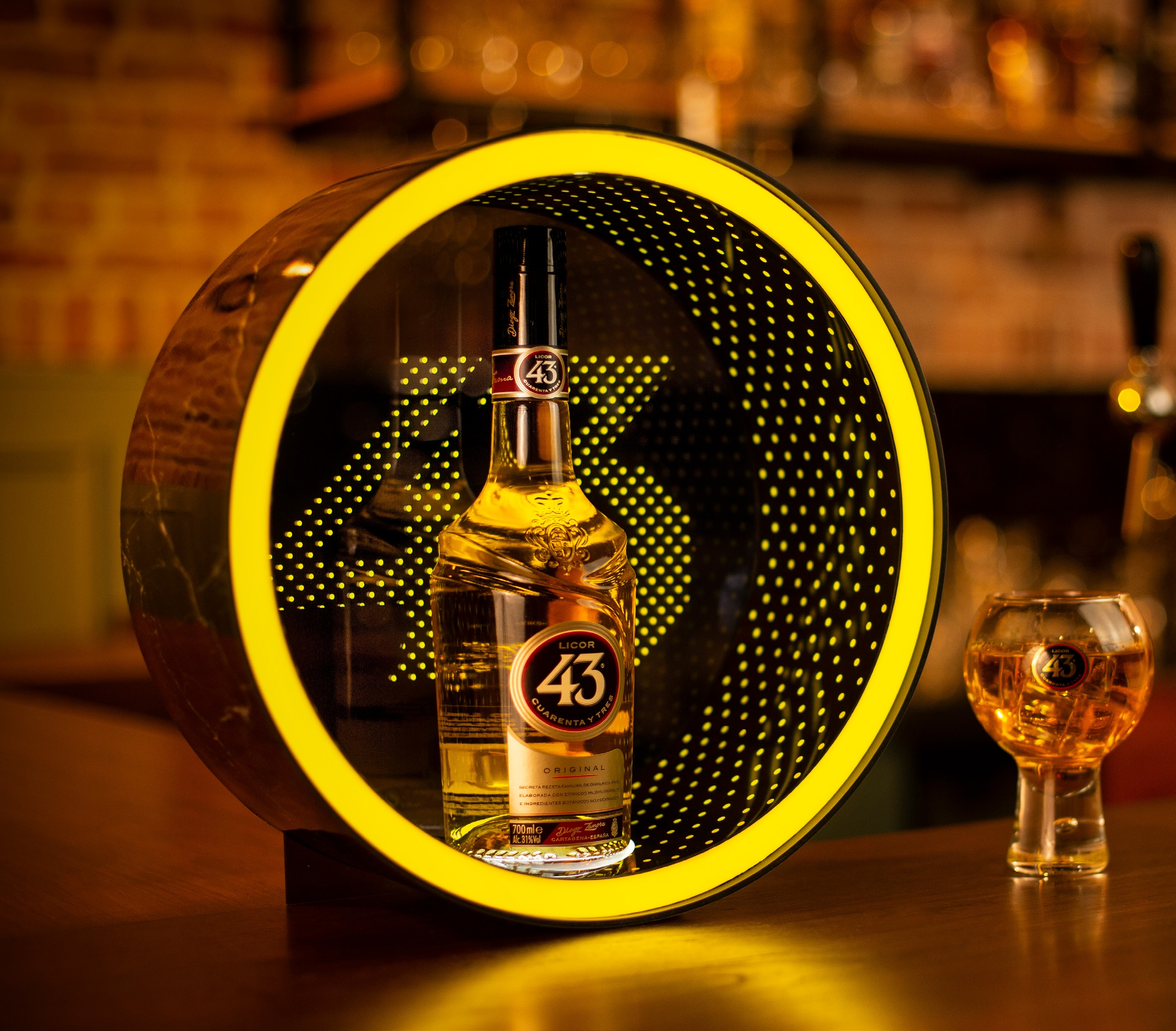 43 Licor bottle inside a bottle glorifier 