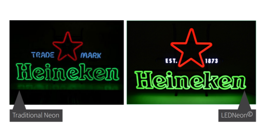 Heineken beer brand LEDNeon sign LED vs. Neon LinkedIn