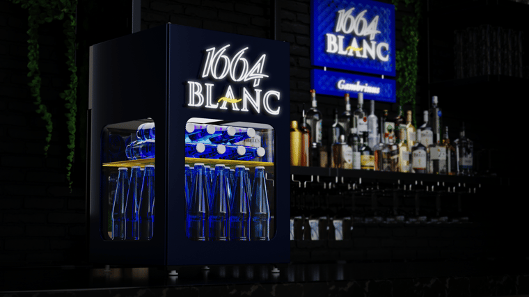 Blanc 1664 LED neon 360 fridge 