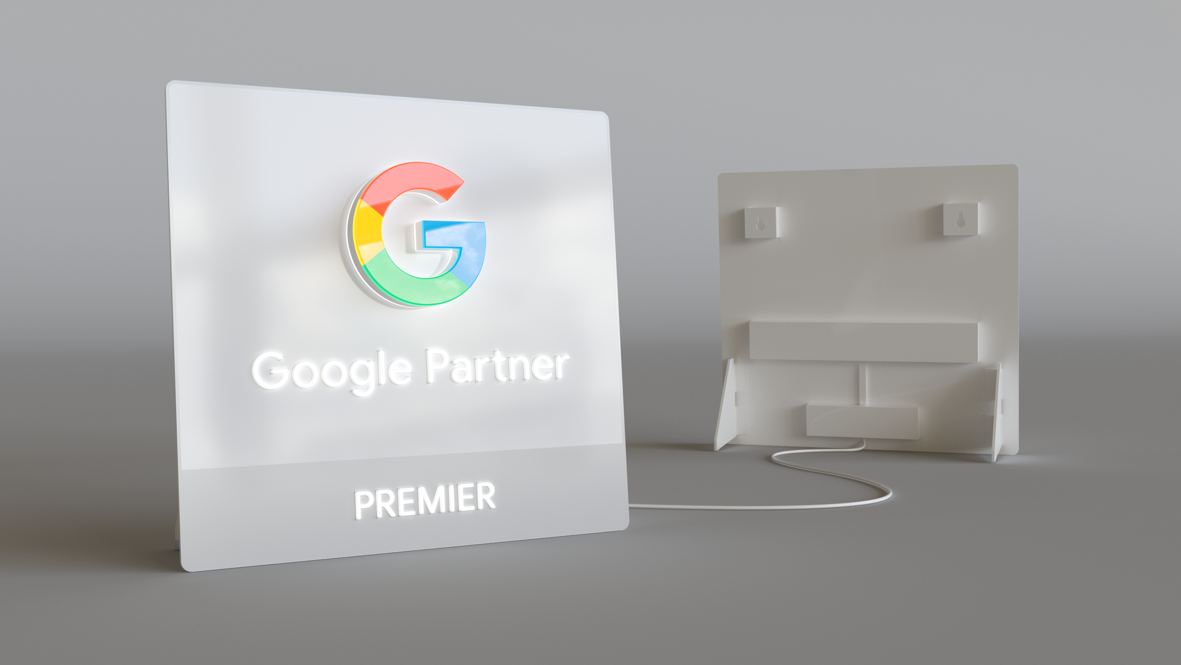 Google Premier Partner LEDSign with Stand