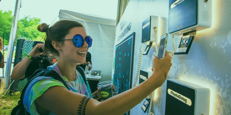 Interactive marketing displayed 